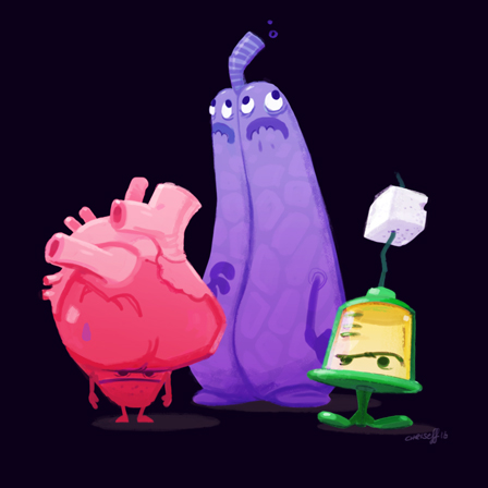 animation character design heart lung syringe - christian effenberger