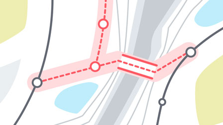 animation still map view railway bridge for deutsche bahn - christian effenberger