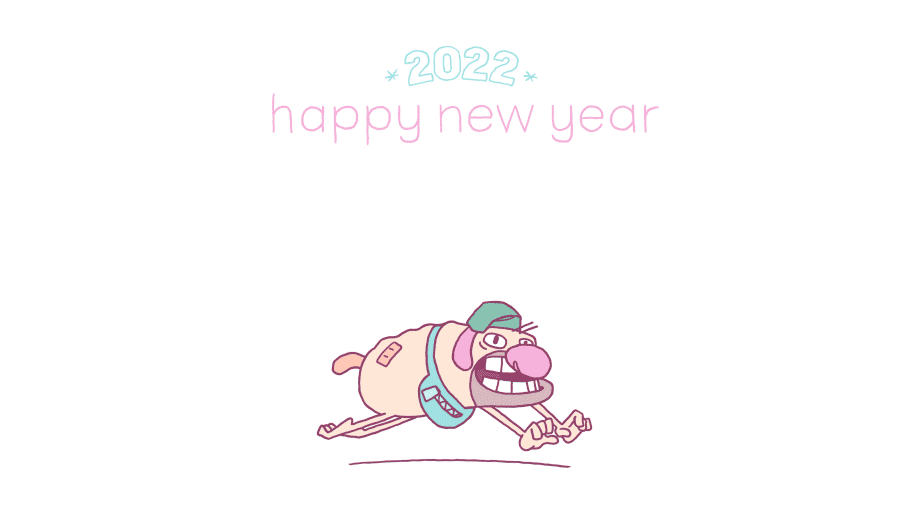 happy new year 2022 stray dog chriseff